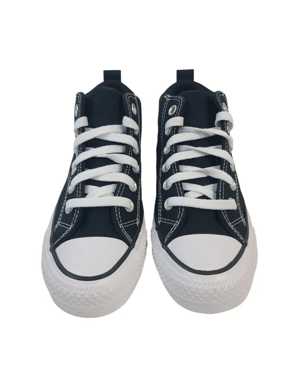 Converse Kids Chuck Taylor All Star Malden Street Mid Sneakers Black/White Sz 4